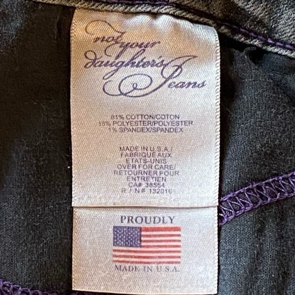 NYDJ Not My Daughter’s Jeans Denim Leopard    Black Stretch Great Condition! - Picture 9 of 15